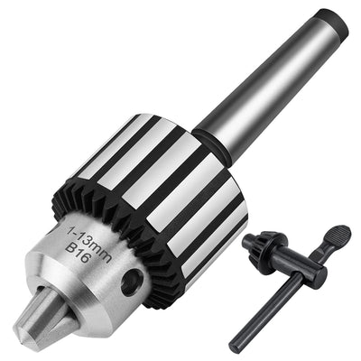 Super Heavy Duty 1/2-Inch Drill Chuck with #2 Morse Taper Arbor & Chuck Key (1/2" MT2)