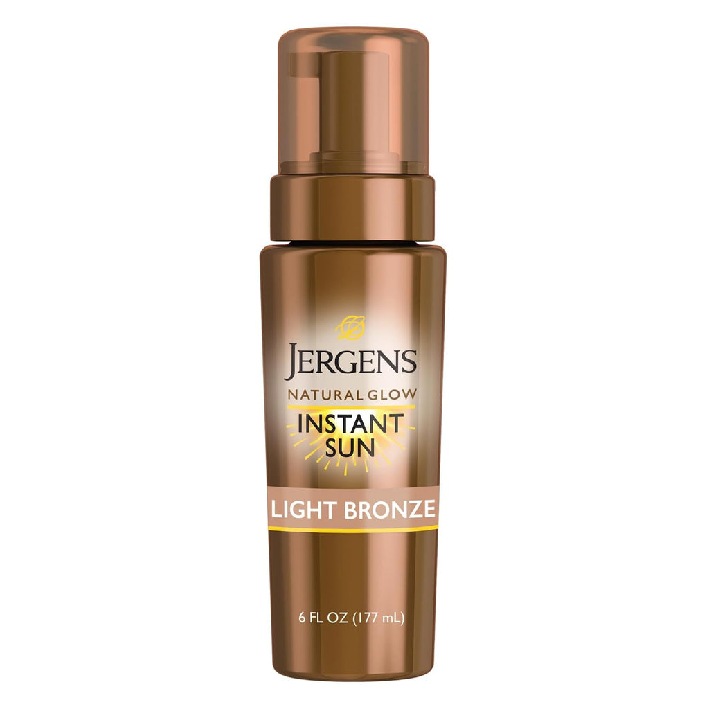Natural Glow Self Tanner Mousse, Light Bronze Tan, 6 fl oz | Sunless Tanning Mousse, Instant Bronzer for Fair Skin