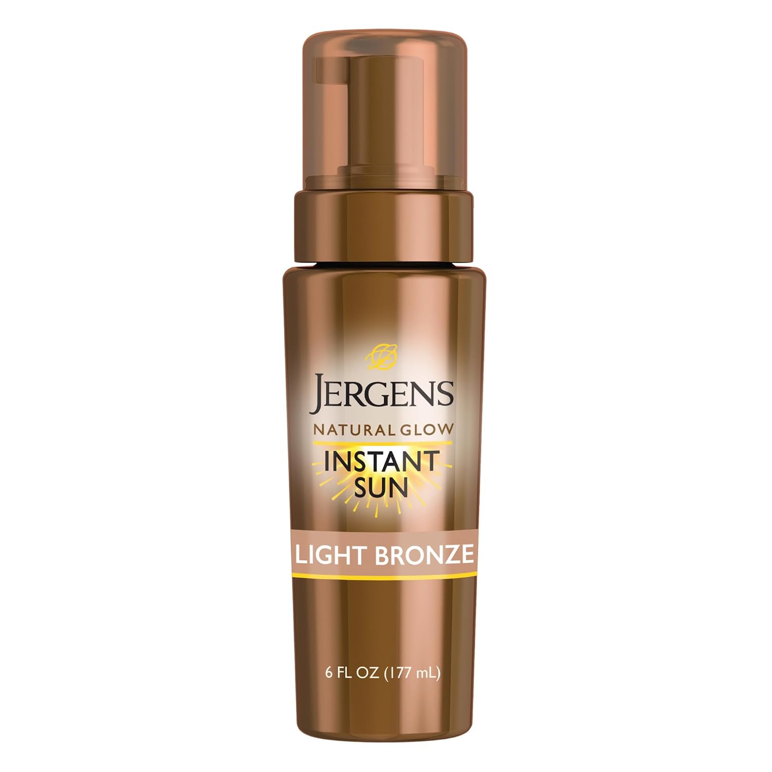 Natural Glow Self Tanner Mousse, Light Bronze Tan, 6 fl oz | Sunless Tanning Mousse, Instant Bronzer for Fair Skin