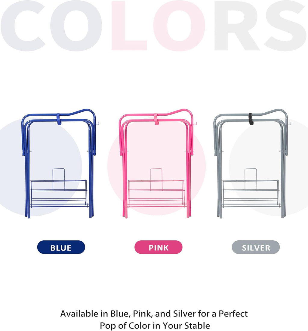 Freestanding Saddle Rack Accommodates English Western Saddles Lightweight Foldable Space Saving Saddle Stand