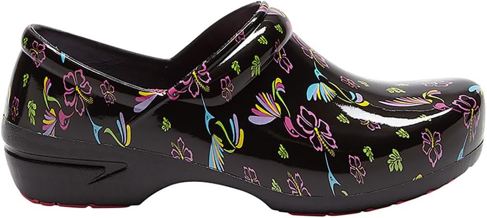 SR Angel Clogs, Nursing Shoes, Tropical Hummingbirds, 11W/9M