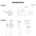 CNLINKO M12 Waterproof Aviation Connector PBT Plastic Cable Panel Mount Connector, 5 Pin Circular Connector Male Female Plug Socket (5 Pin)