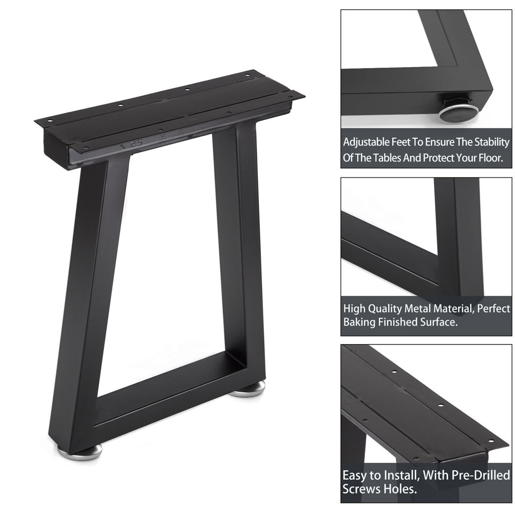 22 Inch Metal Coffee Table Legs Bench Legs, Trapezoid