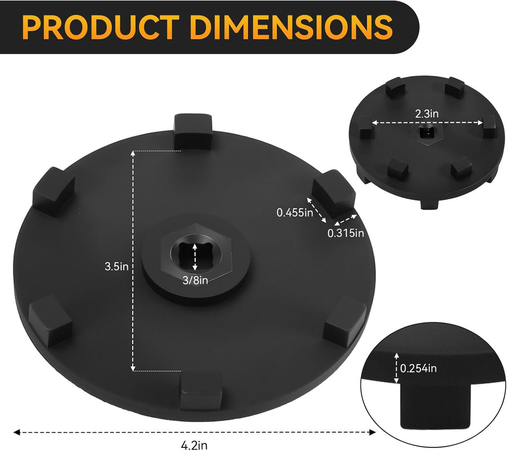 6760 Fuel Filter Wrench Fit For Ford 6.0 Liter & 7.3 Liter Powerstroke Diesel Engines, Reversible Six Lug Oil Diesel