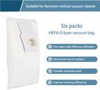 Style O HEPA Cloth Vacuum Bags for Kenmore Progressive, 6-Pack White