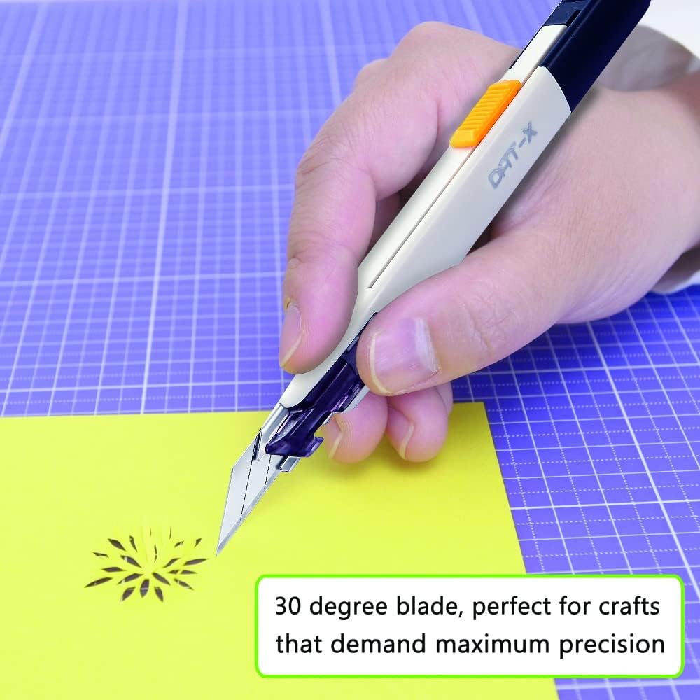 Utility Knife, DAT Series-X Portable Box Cutter, Fine Point Arts and Crafts Blade for Precision Cutting, with 10