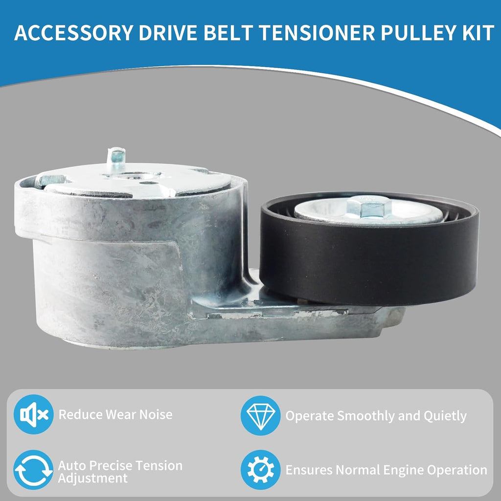 6PK1955 Engine Belt Tensioner Serpentine Belt Drive Idler Pulley Kit