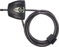 Black Python Bike Lock with Key, Adjustable Metal Cable Lock has a Weather Resistant Vinyl Coating for Outdoor