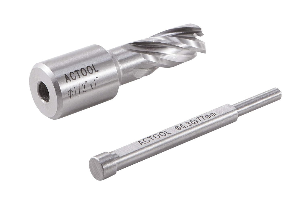 1/2" Diameter × 1" Depth of Cut HSS ANNULAR Cutter with 3/4'' Weldon Shank