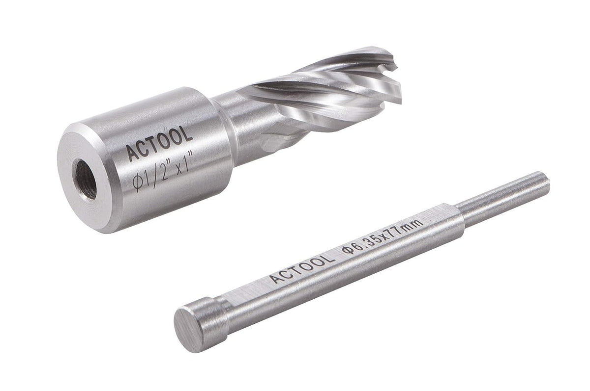 1/2" Diameter × 1" Depth of Cut HSS ANNULAR Cutter with 3/4'' Weldon Shank