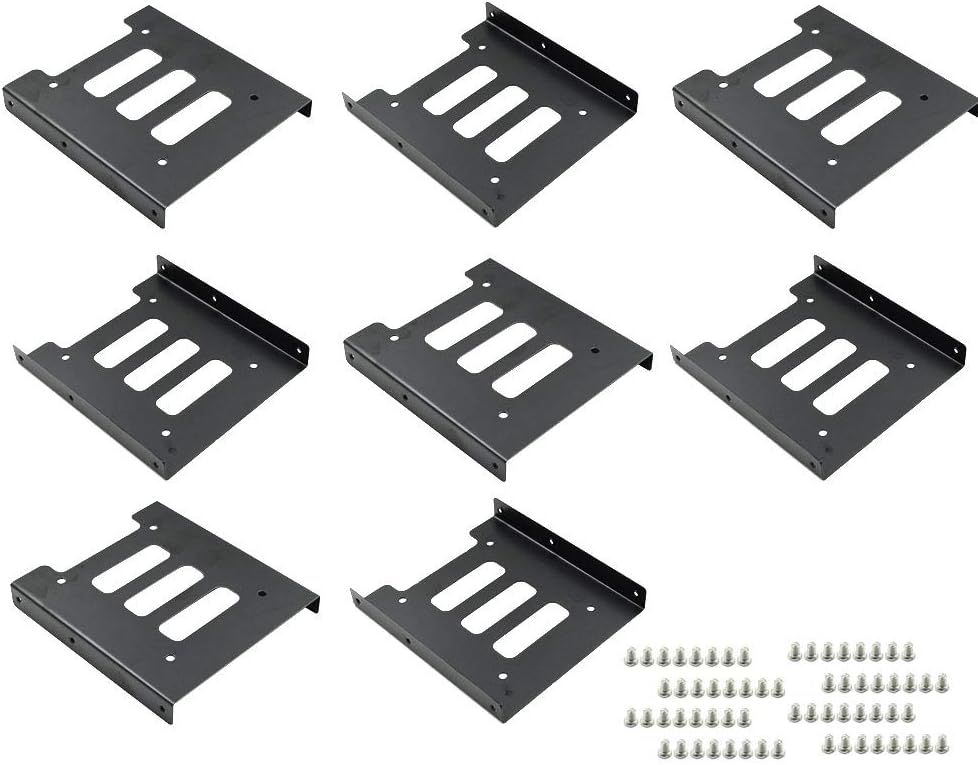 2.5" to 3.5" SSD HDD Mounting Bracket Adapter, 8Pcs