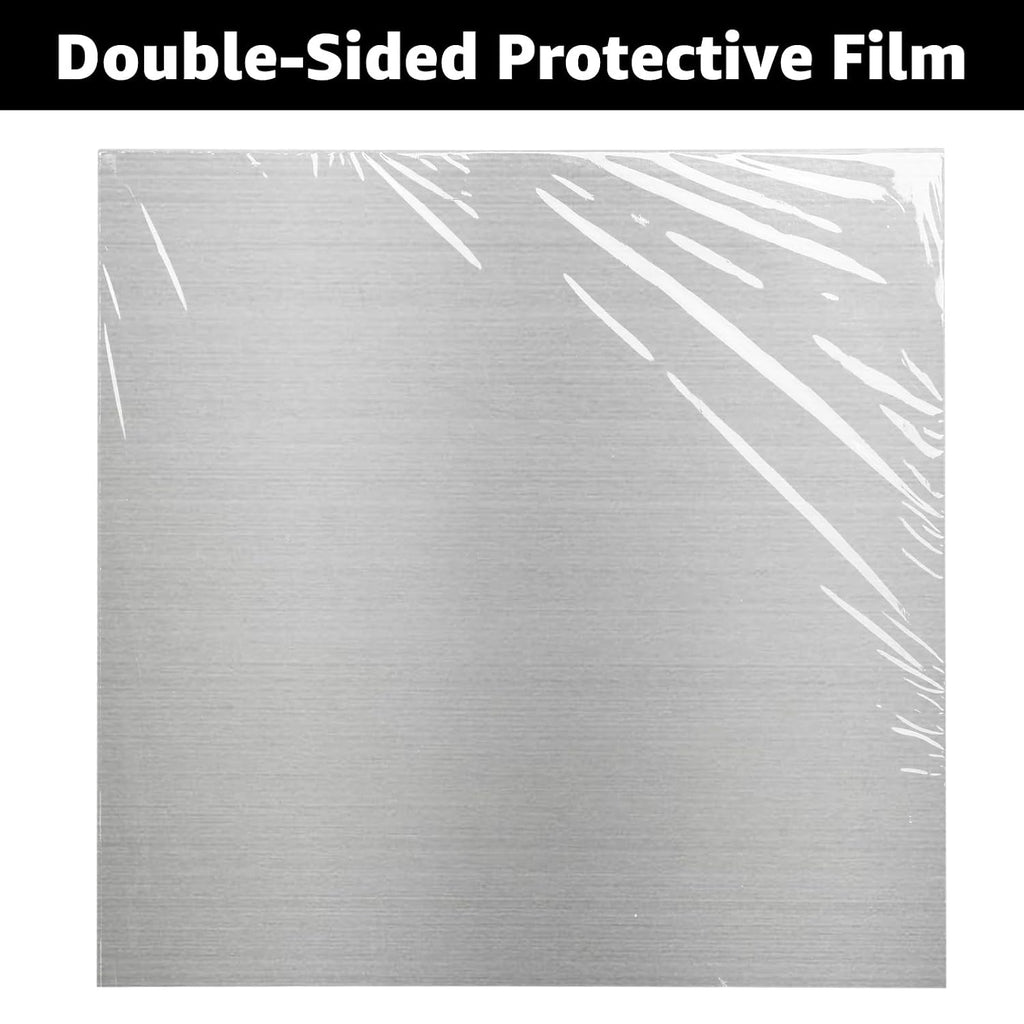 6061 Aluminum Sheet Plate Metal 11.8x11.8x1/2 Inch Flat Plate 300x300x12mm Thick Aluminum Sheet with Protective Film