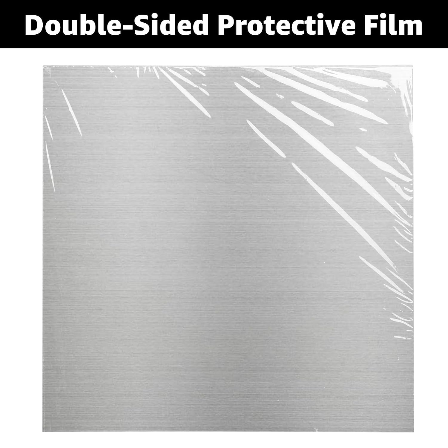 6061 Aluminum Sheet Plate Metal 11.8x11.8x1/2 Inch Flat Plate 300x300x12mm Thick Aluminum Sheet with Protective Film