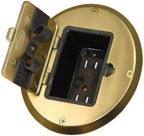 Hubbell-Raco Floor Kit Bundle with Recessed Duplex Receptacle, Adapter Ring and Accessories