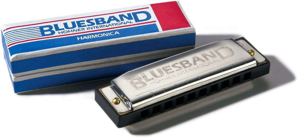 Accordions Hohner Blues Band Harmonica, Key of C, Chrome (1501BX) | science-kits