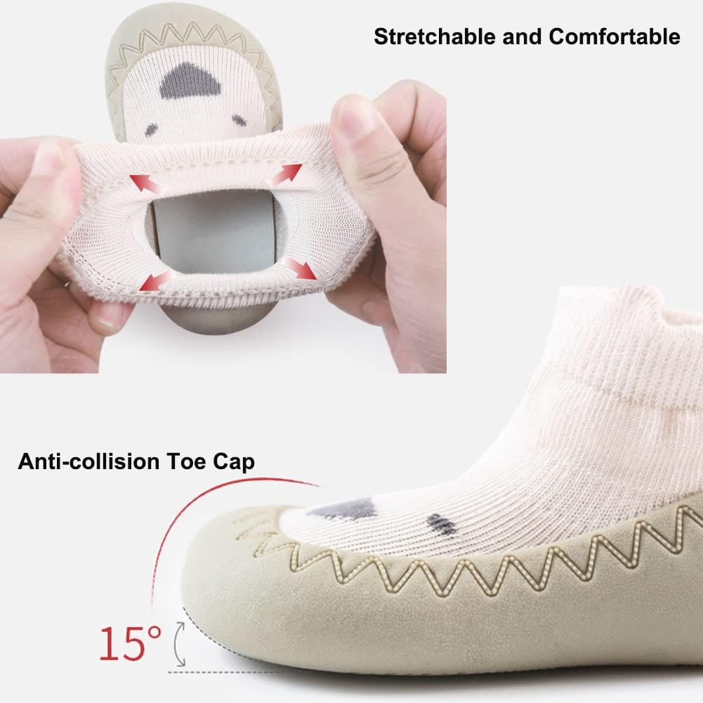Baby Sock Shoes Non-Slip Toddler First Walking Shoes for Boys Girls
