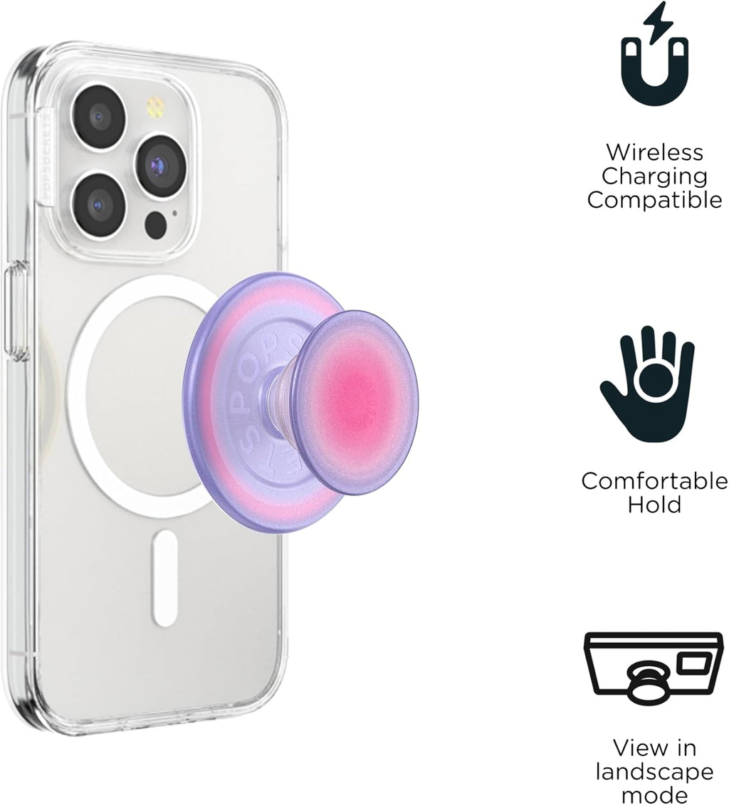Phone Grip for MagSafe, Magnetic Holder, Phone Stand, Purple - Aura
