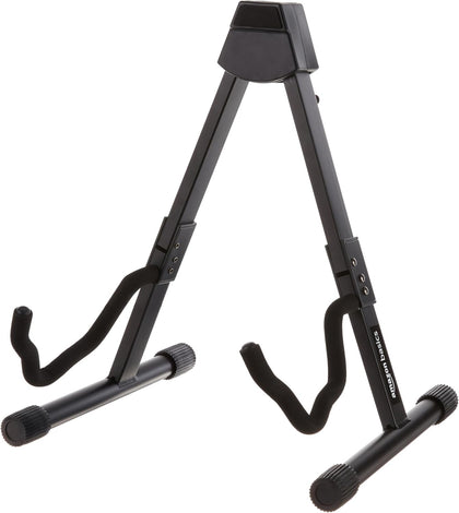 Portable Adjustable Folding Guitar Stand for Electric and Acoustic Guitars, A-shape, Fully Assembled with Padded