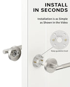2 Pack Brushed Satin Nickel Dummy Interior Door Handles