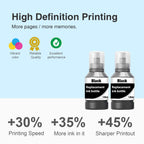 Compatible Ink Refill Bottles Replacement for Epson 542 Ink Black