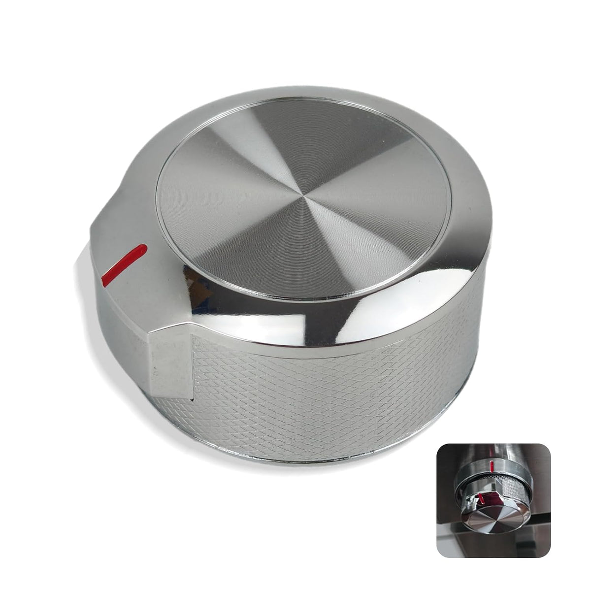 W11156487 Stove Knob Replacement, 1 Pack Metal Oven Knob Compatible with Whirlpool KitchenAid Oven Range Control Knob Replaces W10823529 AP6285576 EAP12347719 PS12347719 4546228