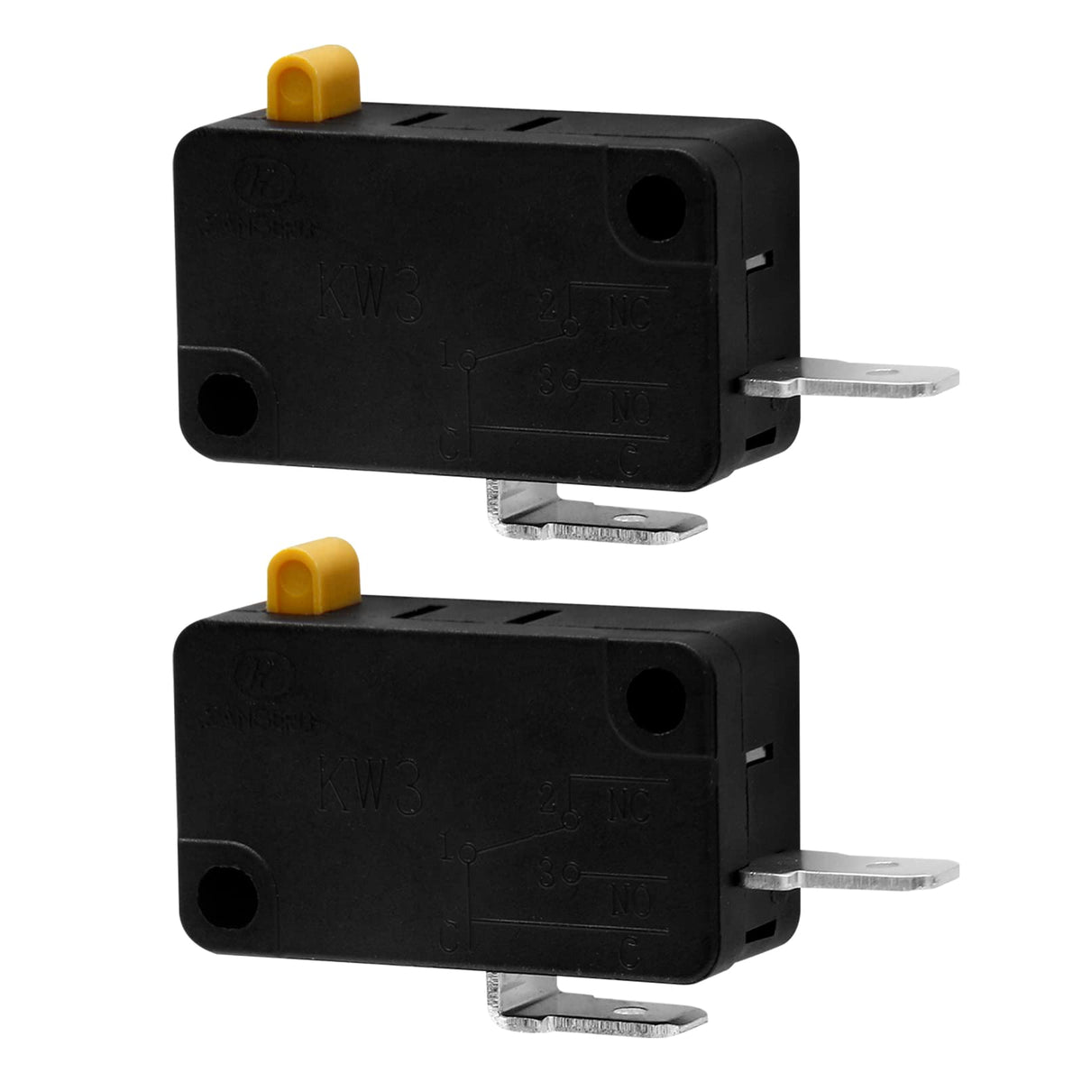 BokWin KW3 Snap Action Switch, 2 Pcs, 125V/250V, Normally Open