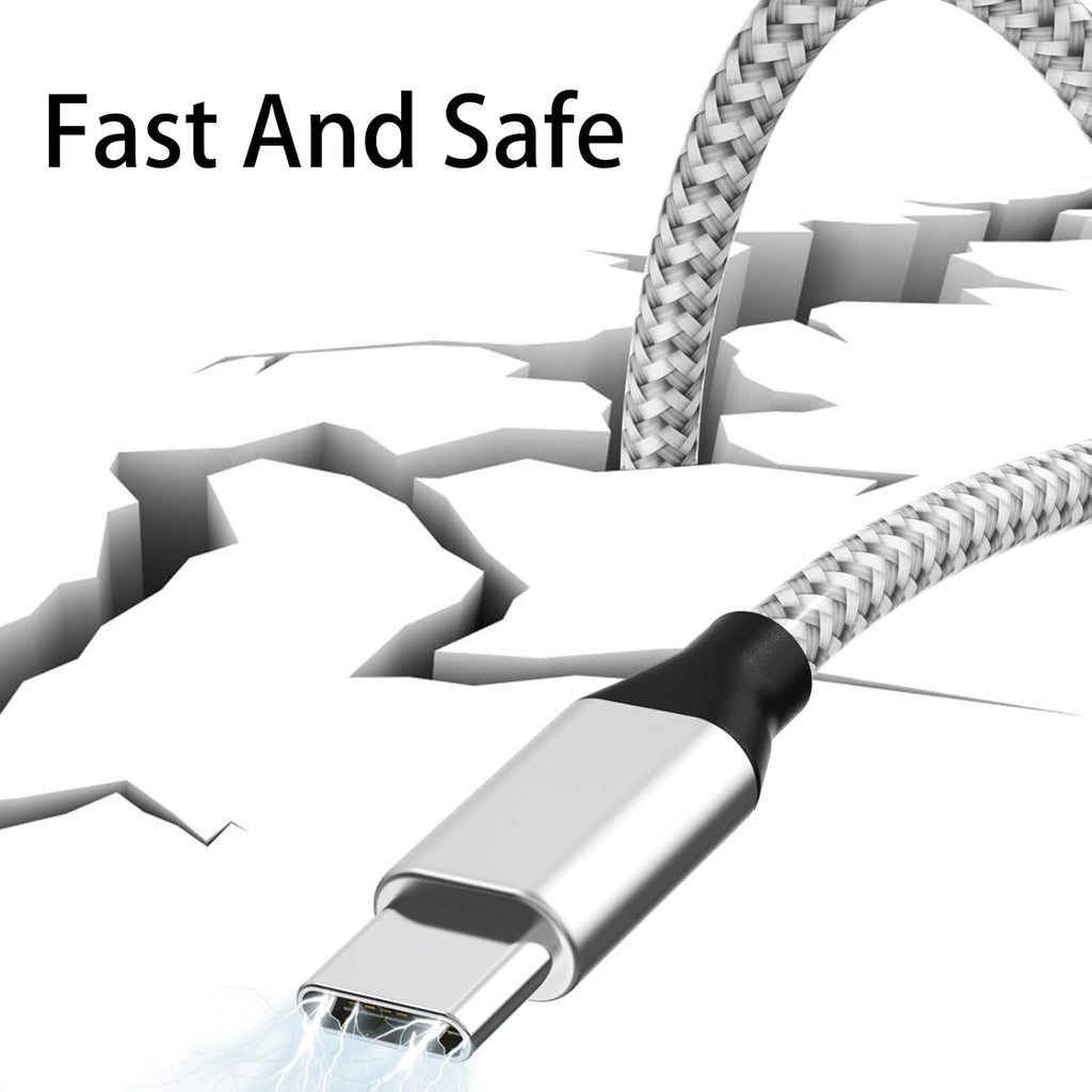 USB C to USB C Cable Nylon Braided 60W 3/3/6/6/10 FT USB Type C Fast Charging Cable for iPhone 17/17 Pro
