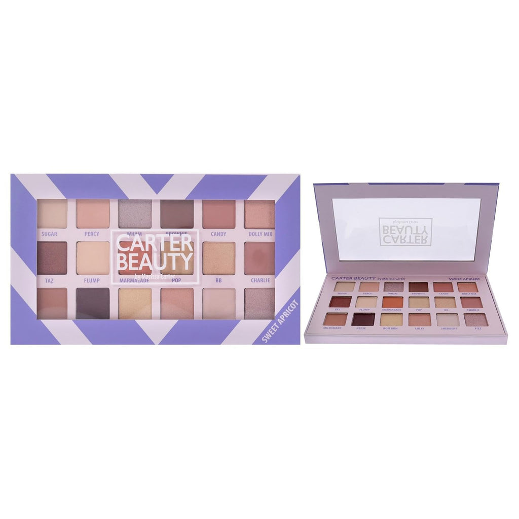 18 Shade Palette - Sweet Apricot Eyeshadow For Women - Ultimate Romantic Shadow Collection For Warm Eye Looks