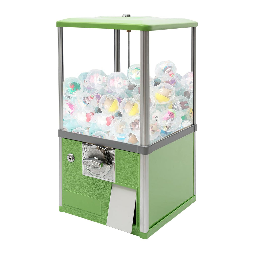 Big Commercial Capsule Vending Machine, 4 25 Cent Coins Per Side Operated Gumball Bank Machine, Gumball Dispenser