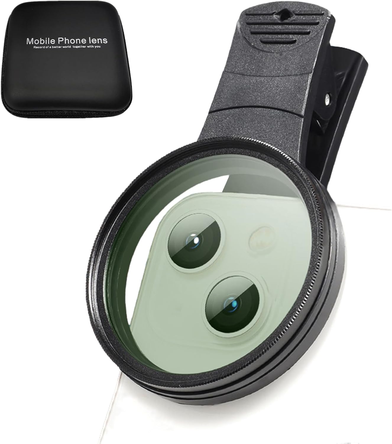 52mm Clip-on CPL Phone Camera Lens Filter, Phone Lens Filter Kit, Universal CPL Filter Compatible with