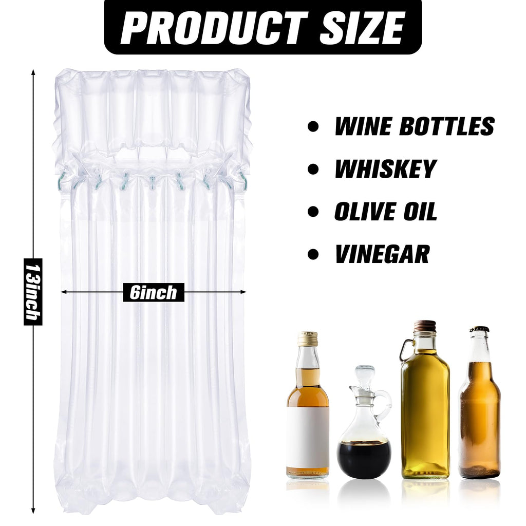 150 Pcs Inflatable Wine Bottle Protector Bags for Travel