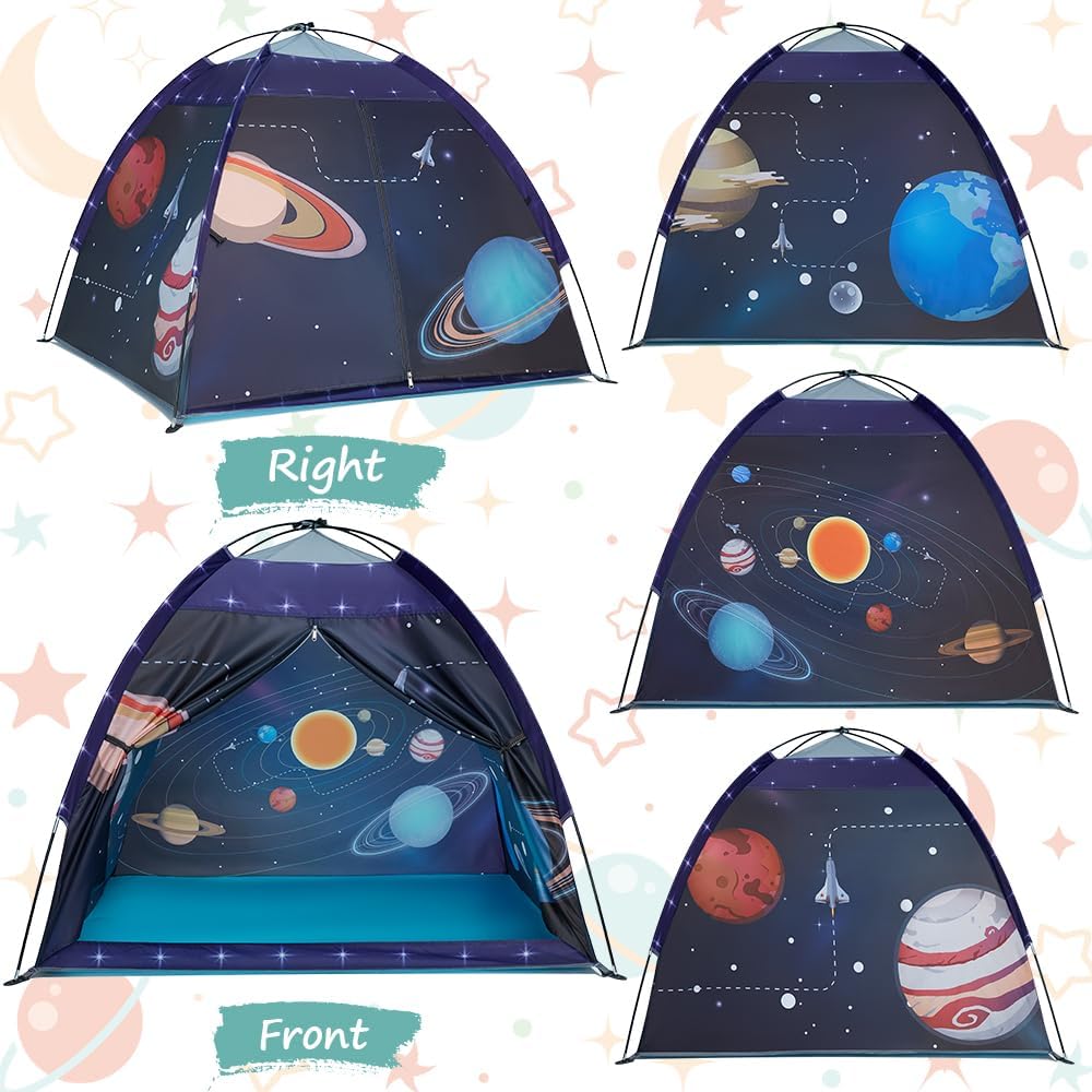 Space World Play Tent-Kids Galaxy Dome Playhouse for Boys and Girls Imaginative Play Popup Tent for Kids