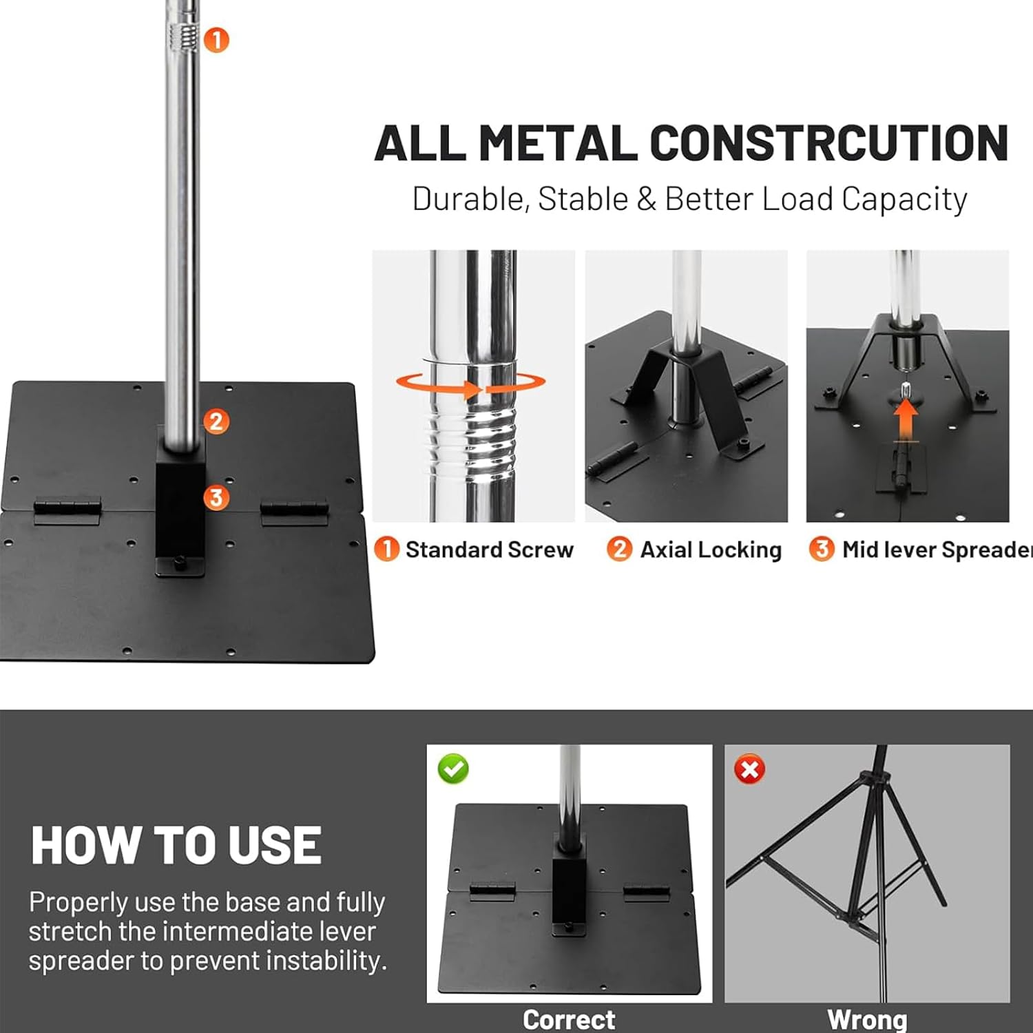 Heavy Duty Pipe and Drape Frame Kit 10x10ft Adjustable Height/Width Photography Background Support Poles All-Metal