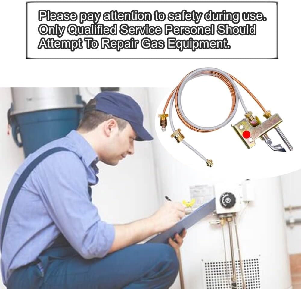 Water Heater Pilot Assembely For Tubing LP Propane Gas, Includes Pilot Thermocouple kit, 24" Water Heater Replacement Parts Fits Many Water Heaters On The Market