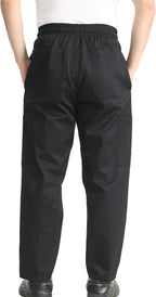 Men's Baggy Chef Pants Black Cargo Pants for Men Chef Server Work Pants for Kitchen & Restaurant - Drawstring Waist