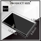 2 Pcs Acrylic Locking Jewelry Display Case Clear Ring Earring Necklace Bracelet Security Showcase with Lock and Key