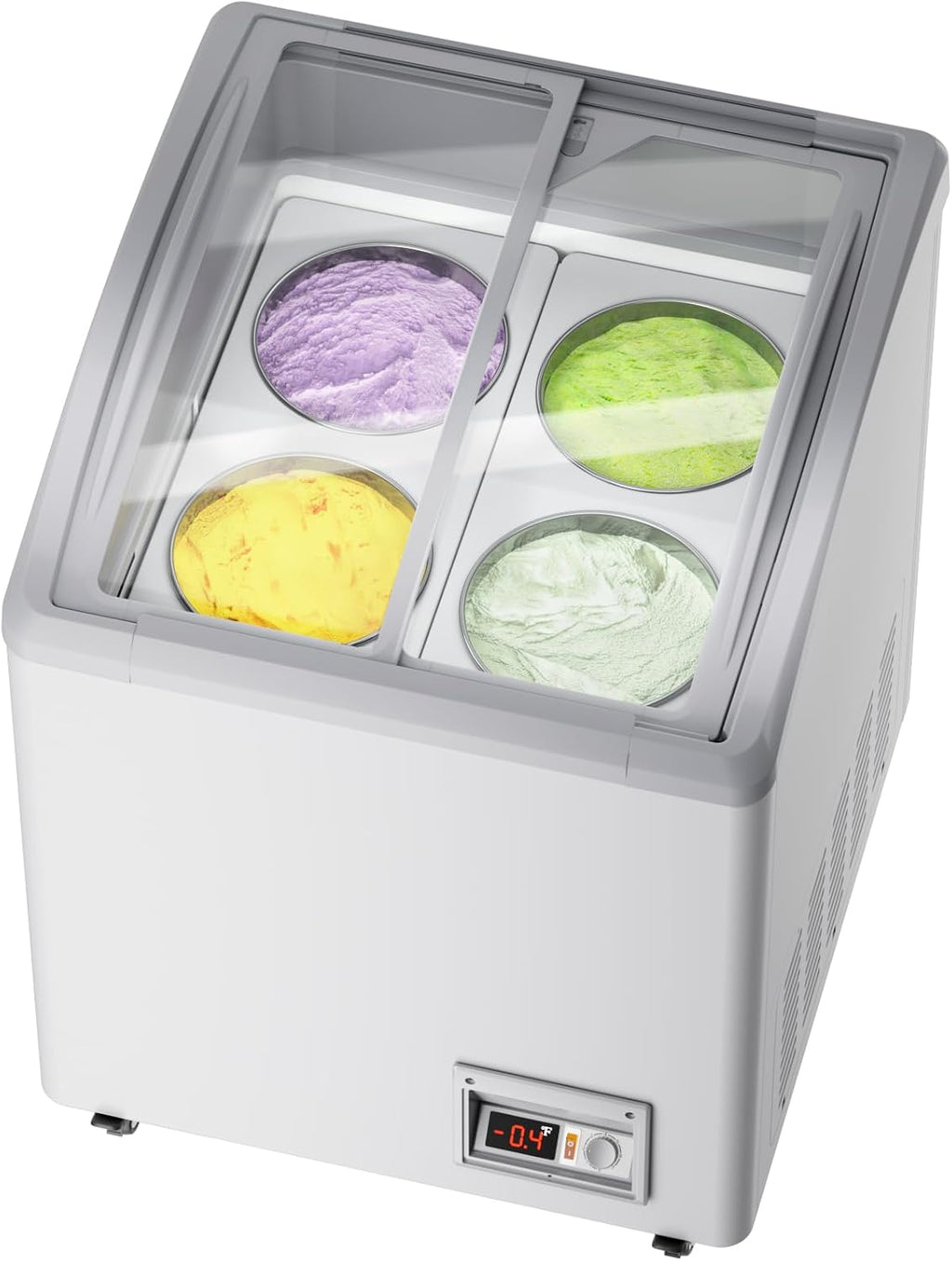 Commercial Ice Cream Freezer, 5.5 Cu.Ft Ice Cream Dipping Cabinet