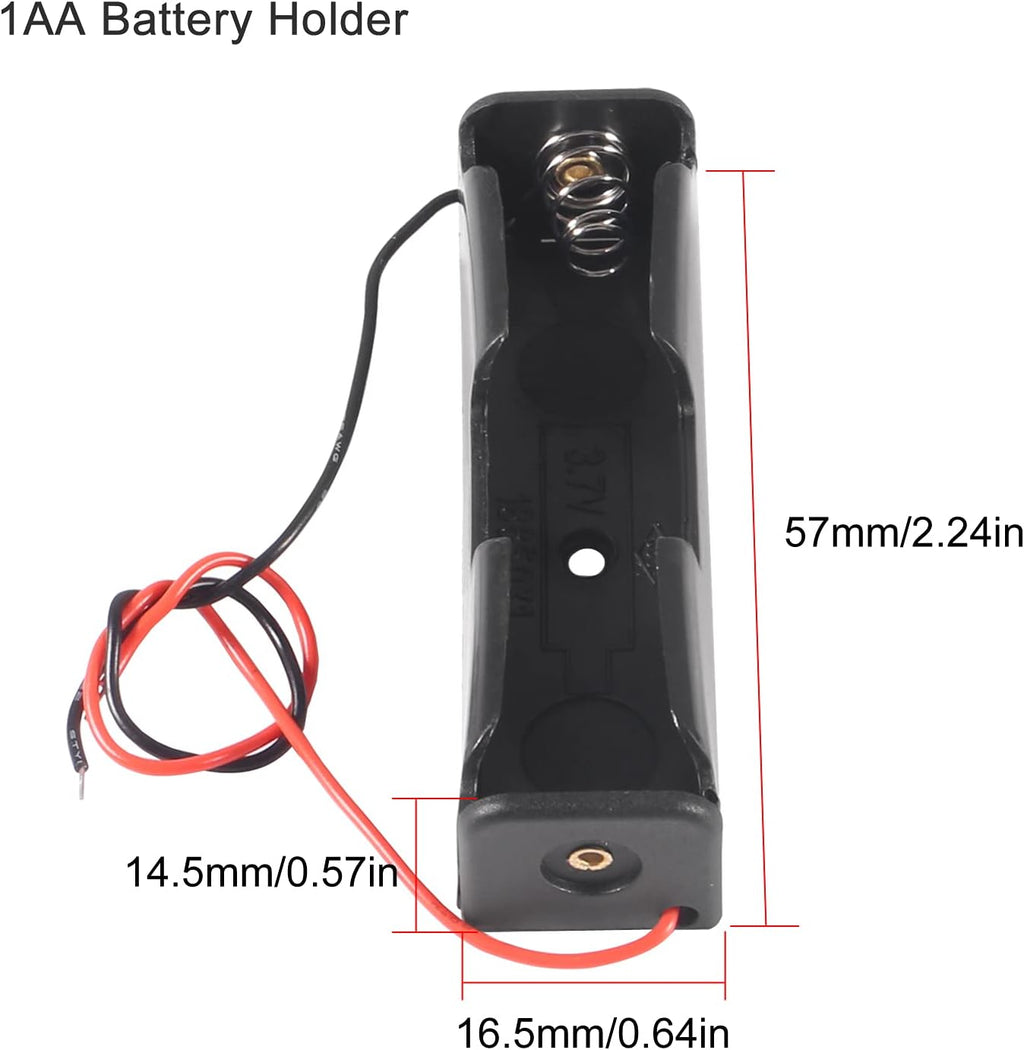 10pcs TP4056 Type-C USB 5V 1A 18650 Lithium Battery Charger Module with Dual Protection Function + 10pcs 18650 Battery Holder