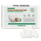 2 lb Clear Glycerin Soap Base, Melt & Pour, Easy-Cut, Unscented