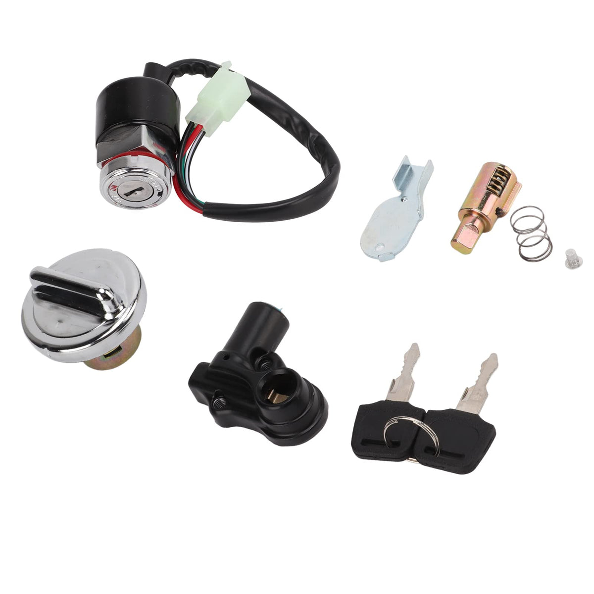 IGNITION SWITCH GAS COVER KIT HELMET LOCK 2 KEY replacement for DAX 50CC 125CC CT70 REPLACED APPLICABLE SCENE