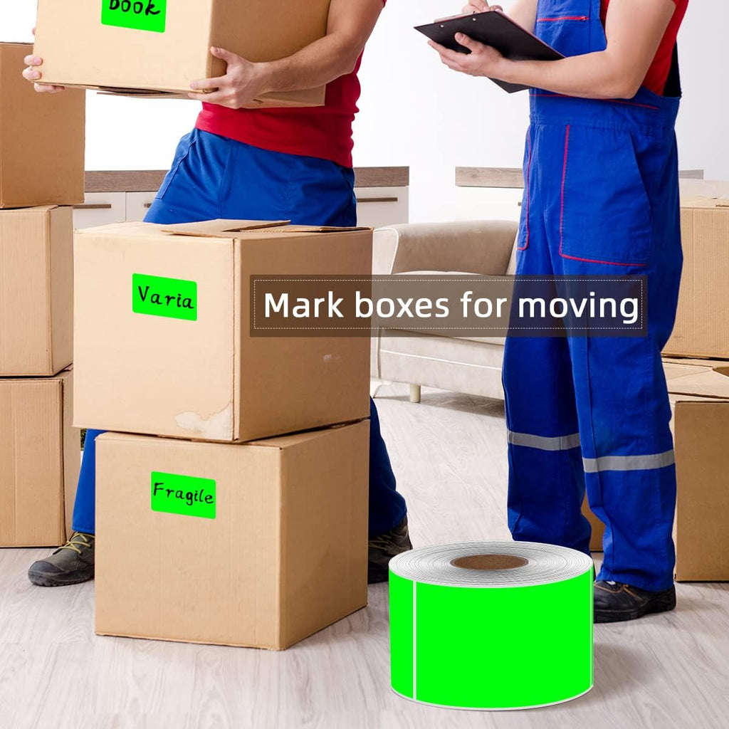 3 X 5 Inch Rectangle Adhesive Color Coding Stickers,Square Inventory Label Stickers -500Per Dispenser Box