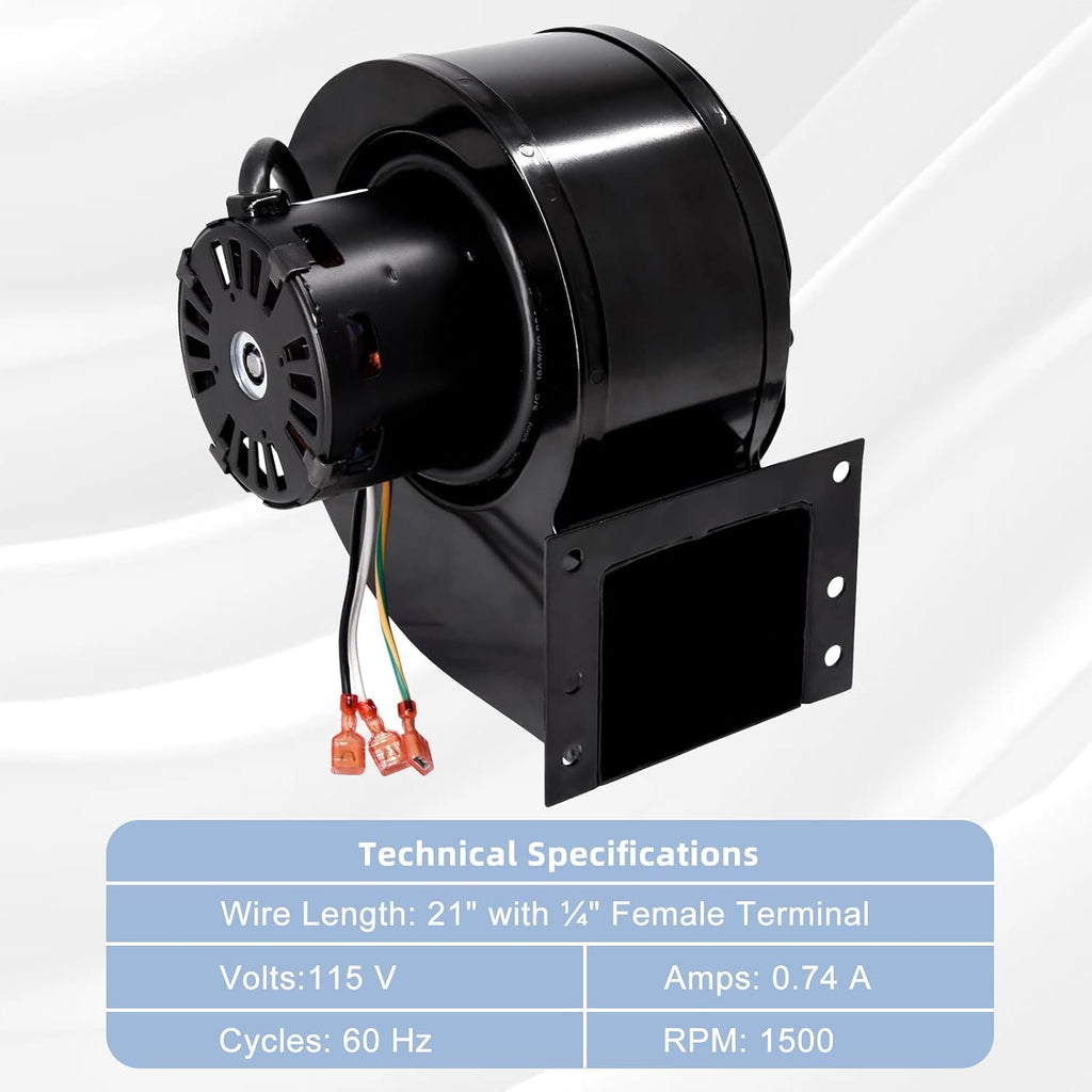 Criditpid Rectangular Blower Fan Motor Replacement for Dayton 2C647, 2C647A, 2C647B, 2C647D, 2C647E.