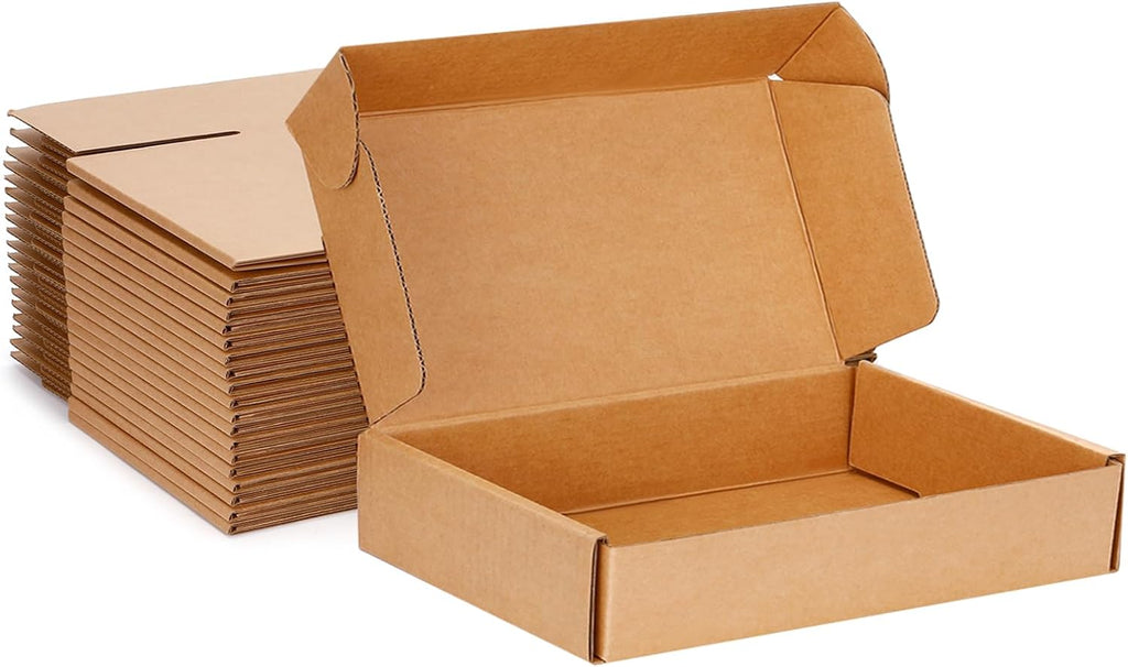 Kraft Brown Shipping Boxes 13x10x2 Inches, 20 Pack