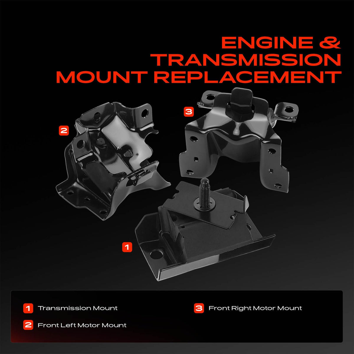A-Premium Engine Motor Mount and Transmission Mount Kit, Set of 3