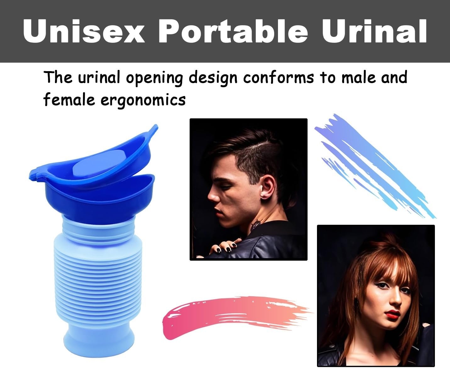 750ML Emergency Urinal, Pedestal Urinal, Pocket Toilet for Men Women, Pee Bottles with Sealed Lid Collapsible