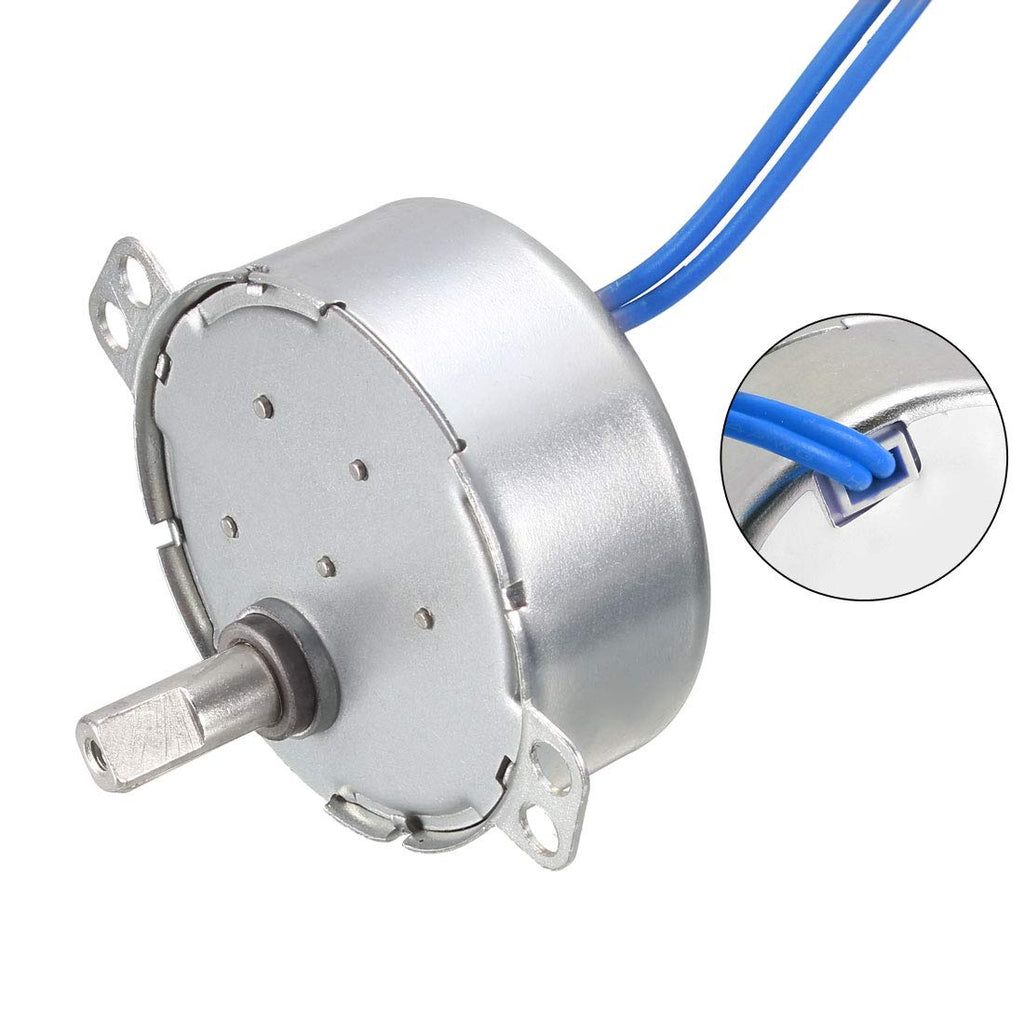 uxcell Synchronous Motor AC 100-127V 4-5RMP 50-60Hz 4W Double Flat Shaft CW/CCW