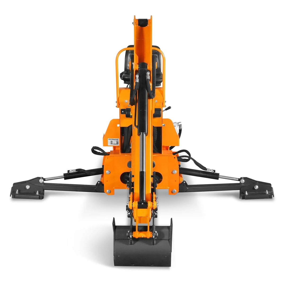 9' Tractor Backhoe Attachment with Mechanical Thumb, 15" Bucket, ISO/SAE Switchable Controls, Self-Contained