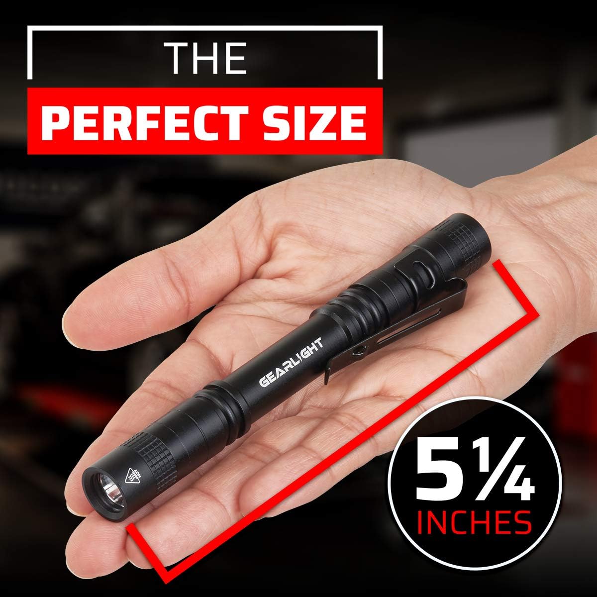 S100 LED Pocket Pen Light- 2 Small, Compact Flashlights with Clip for Tight Spaces, Police Inspection, Nurses &
