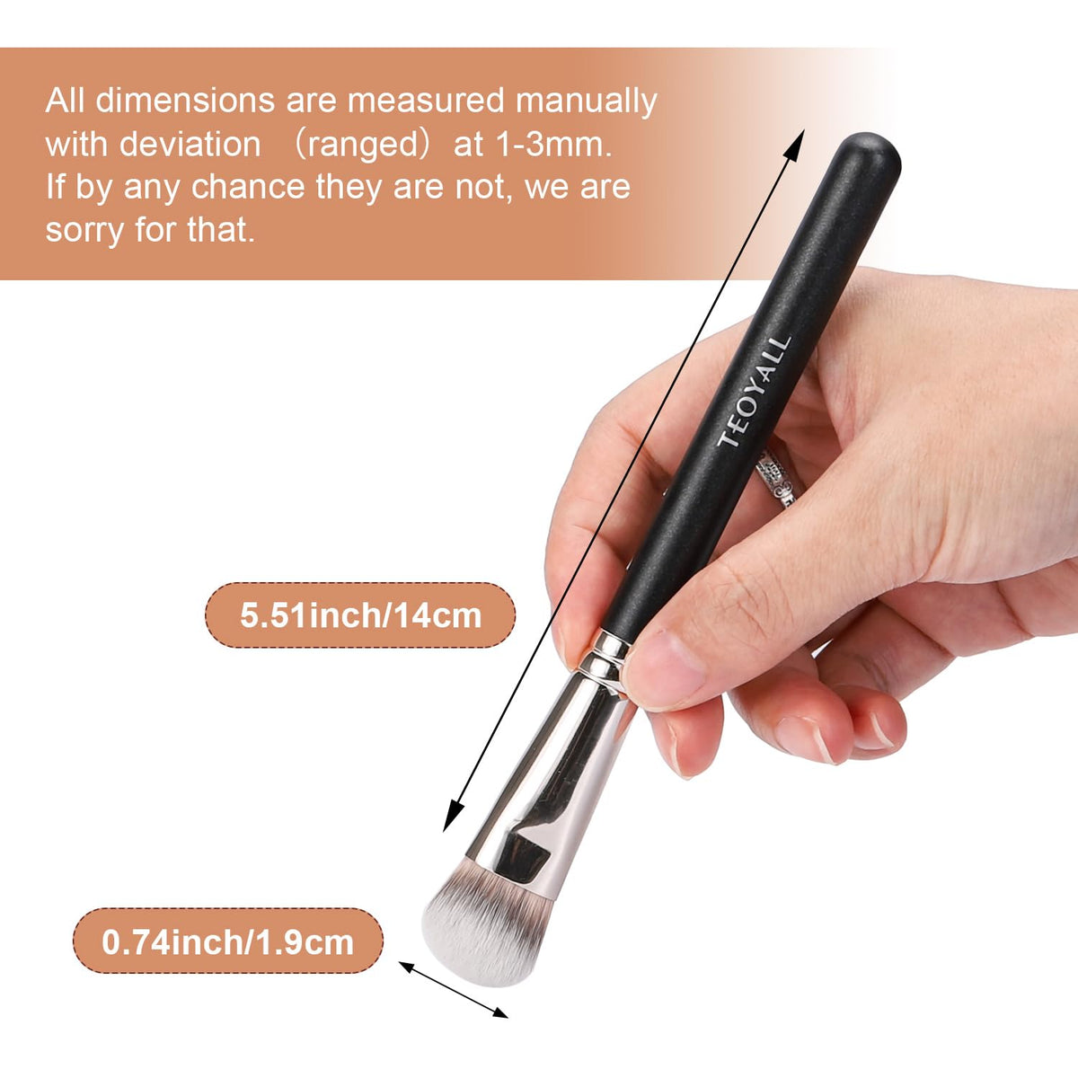 Under Eye Concealer Brush, Medium Cat Paw Brush Cover Dark Circles