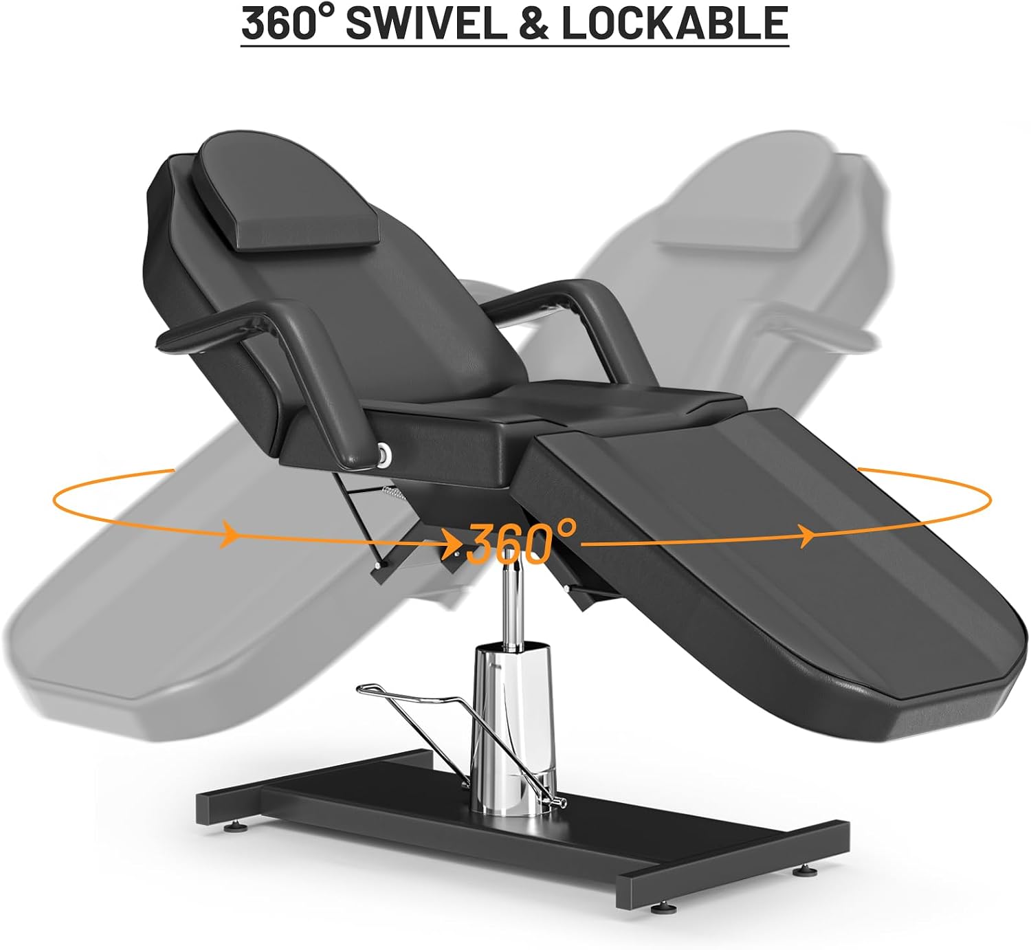 Black Hydraulic Tattoo Chair for Client Spa Bed for Esthetician